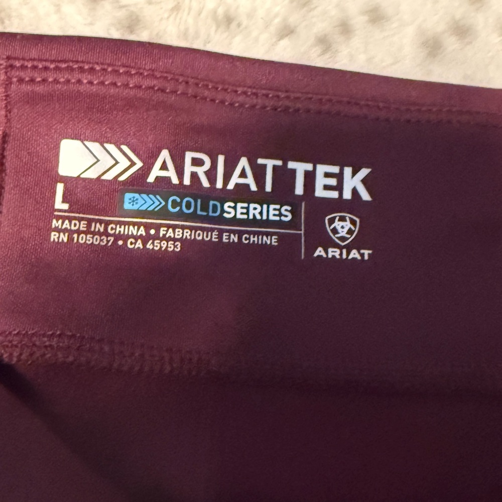 AriatTek Cold Series Performance - Knee Patch Breeches -Burgundy